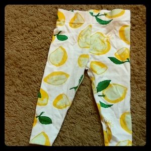 Baby girl leggings, lemon print
